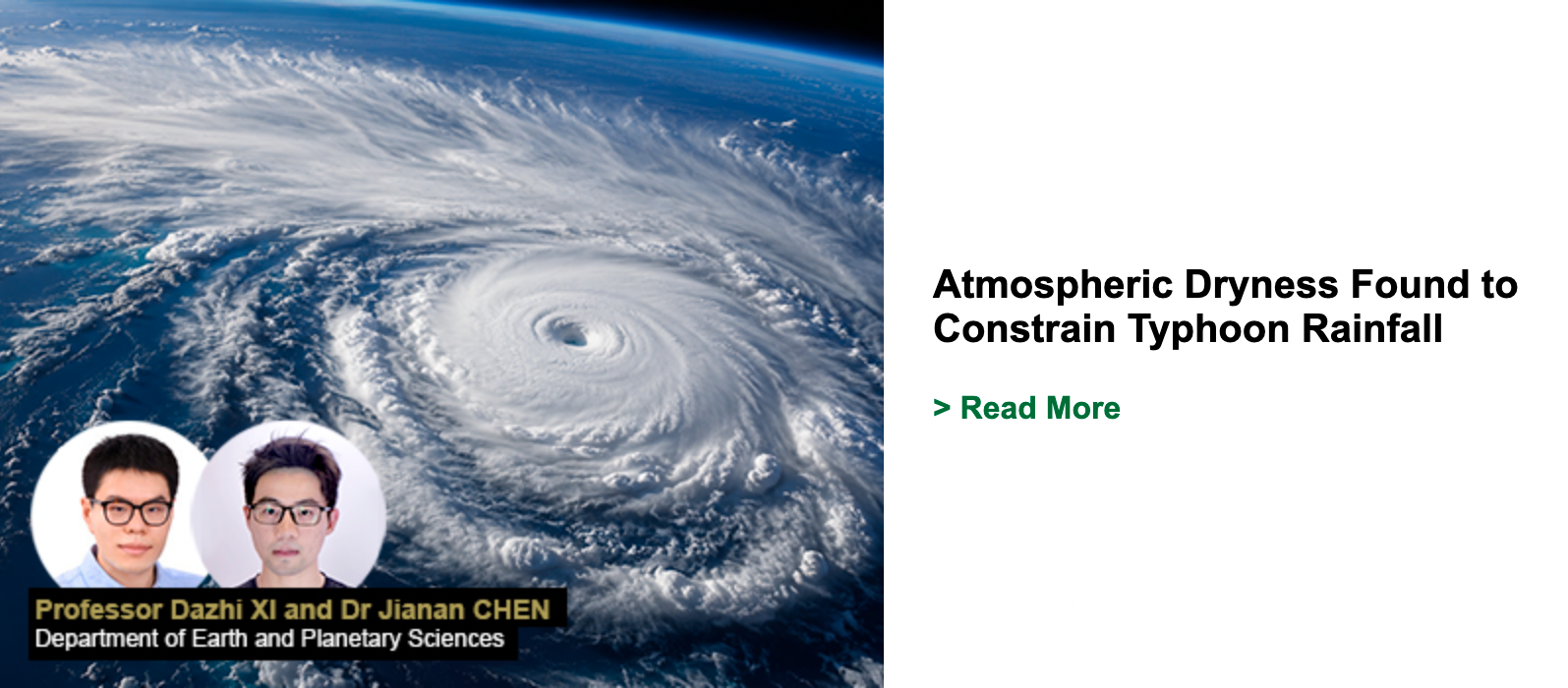 Atmospheric Dryness Found to Constrain Typhoon Rainfall